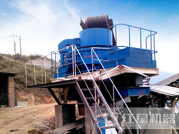 石頭制砂機現場圖