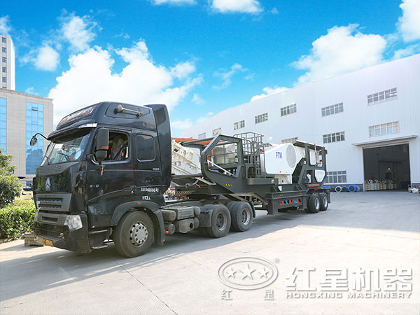 石英石移動破碎站發(fā)貨圖