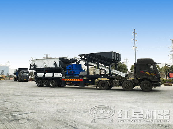 小型流動一體碎沙機發貨圖