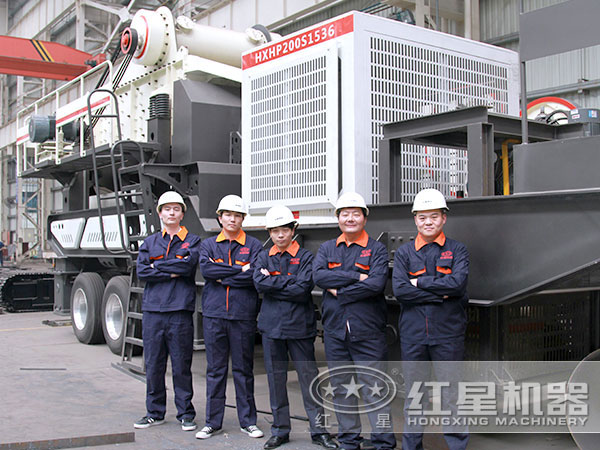 移動式建筑垃圾處理設備半成品實拍