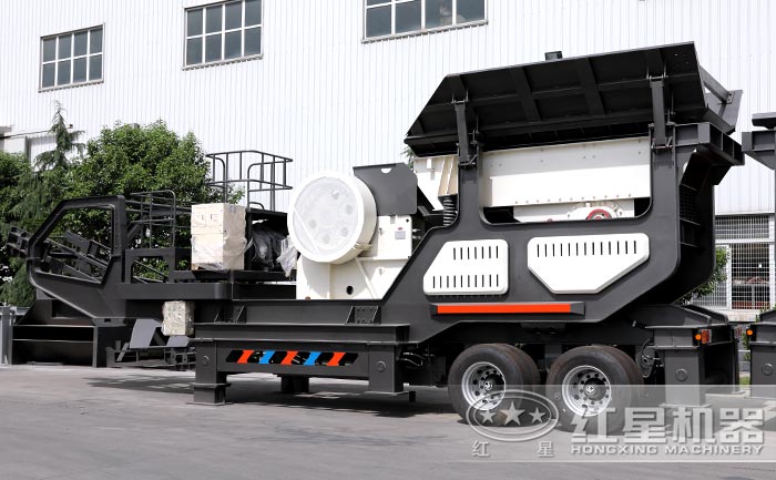紅星石灰石輪式移動破設(shè)備廠區(qū)