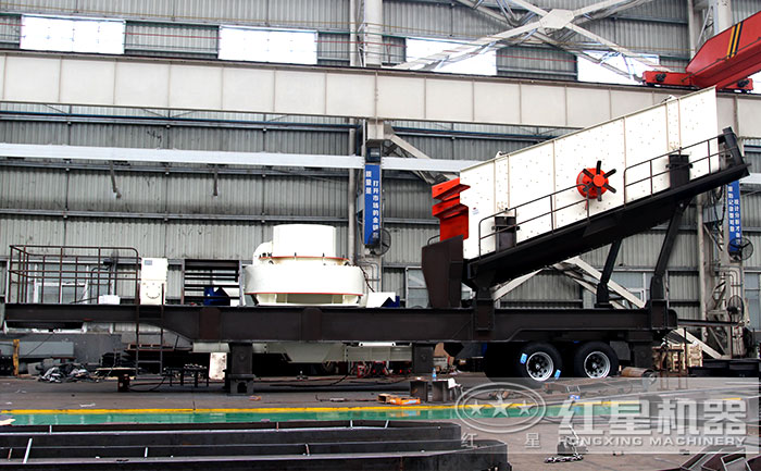 移動碎沙機(jī)生產(chǎn)車間