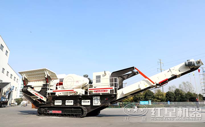 履帶式移動石子加工機
