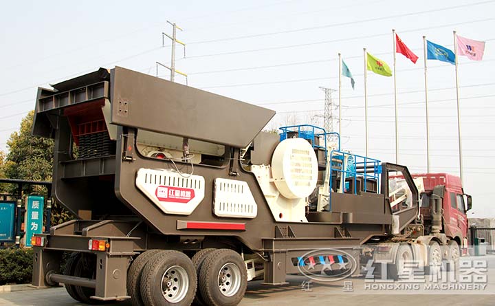 輪胎式可移動一體式碎沙機