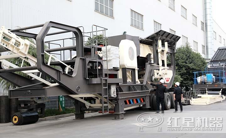 可移動一體式碎沙機+顎式破碎機