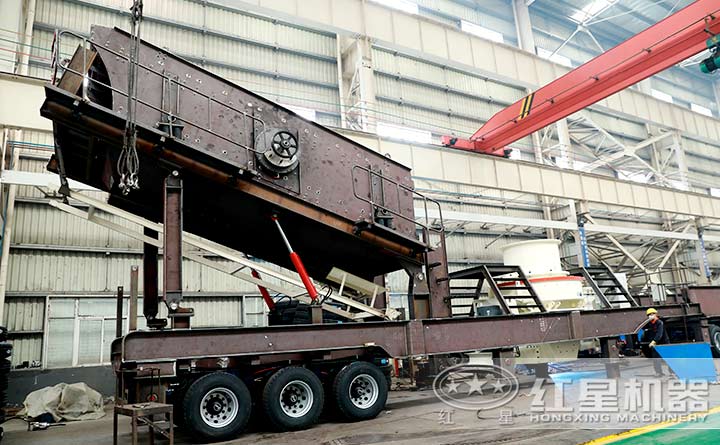 紅星移動(dòng)式磨砂機(jī)生產(chǎn)車間