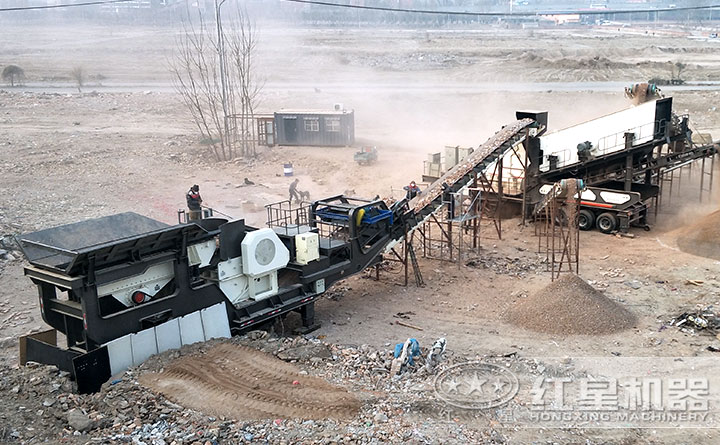 聯機生產：移動鄂式破碎機+移動反擊式破碎機