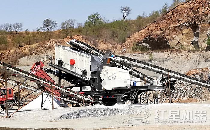 單機作業：移動反擊式破碎機