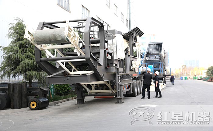 紅星建筑垃圾破碎機廠區內多種現貨供您選擇