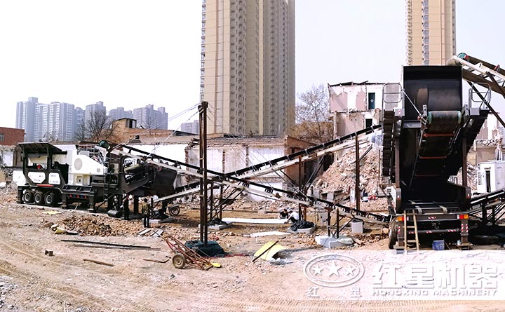 行走式破碎、分離機客戶現場