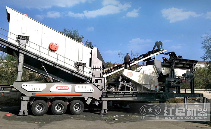 移動式錘式制砂機安裝現場