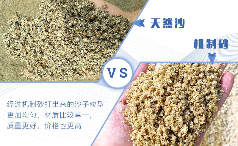 相比較天然砂，機制砂的優勢較多