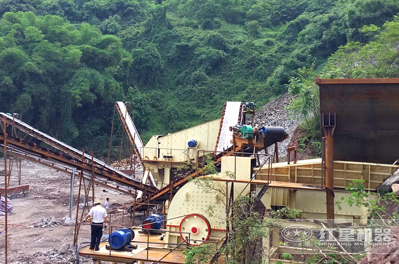 時產300噸的鵝卵石制砂生產線