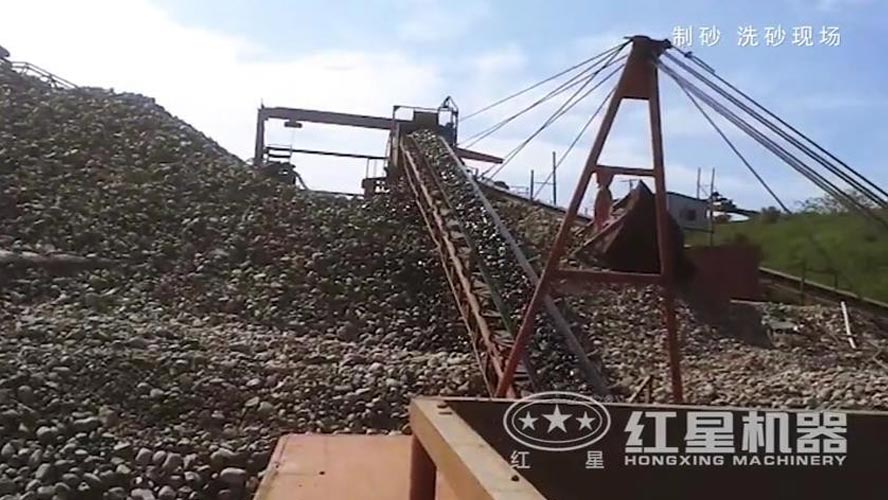機(jī)制砂生產(chǎn)工藝-制砂洗沙現(xiàn)場(chǎng)高清-視頻實(shí)拍