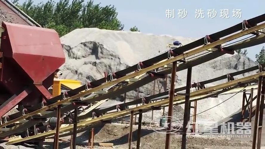 回訪客戶時(shí)拍攝的：錘式打砂機(jī)制砂、洗砂機(jī)洗砂現(xiàn)場(chǎng)-原創(chuàng)性視頻，快來(lái)看！